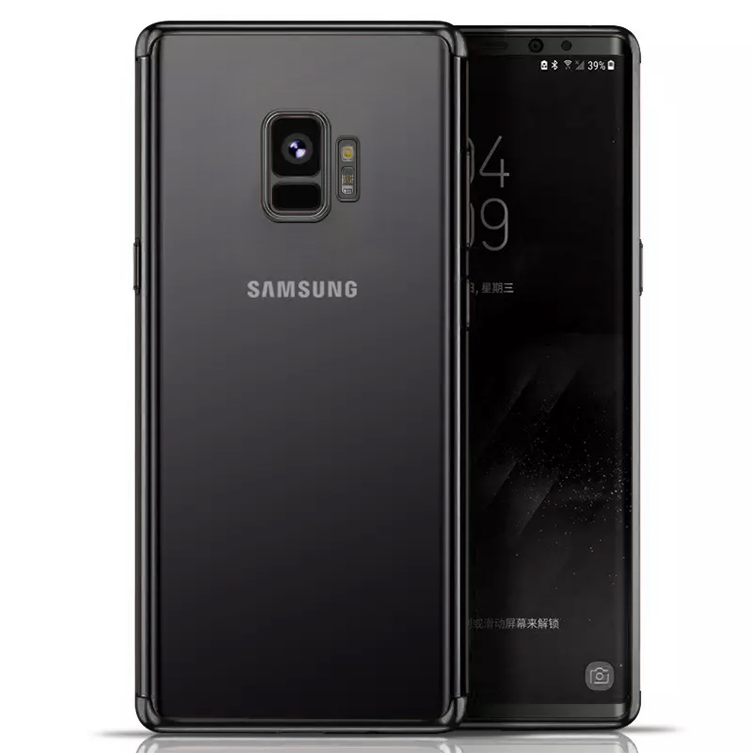 Microsonic Samsung Galaxy S9 Kılıf Skyfall Transparent Clear Siyah