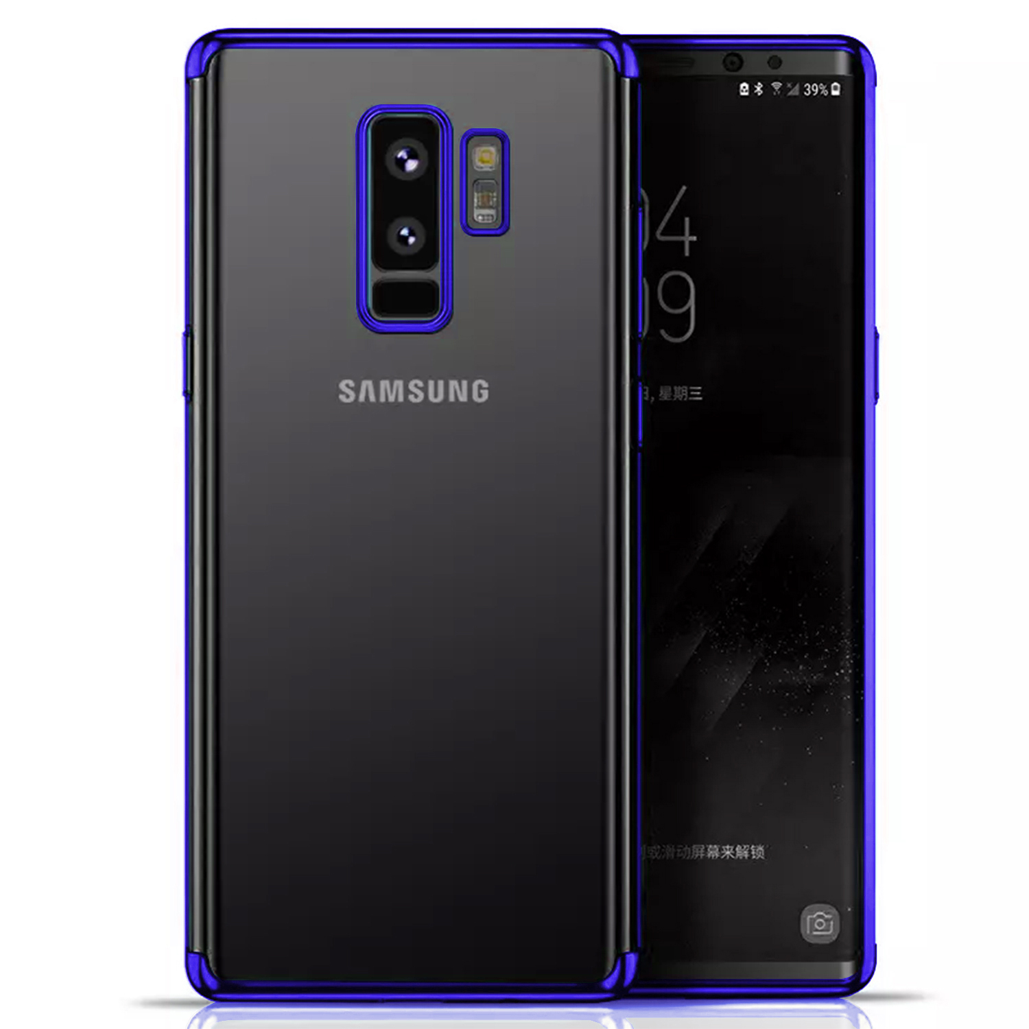 Microsonic Samsung Galaxy S9 Plus Kılıf Skyfall Transparent Clear Mavi