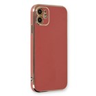 Microsonic Apple iPhone 12 Kılıf Olive Plated Kırmızı