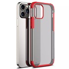 Microsonic Apple iPhone 12 Pro Max Kılıf Frosted Frame Kırmızı