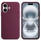 Microsonic Apple iPhone 16 Kılıf Liquid Lansman Silikon Bordo