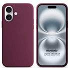 Microsonic Apple iPhone 16 Plus Kılıf Liquid Lansman Silikon Bordo