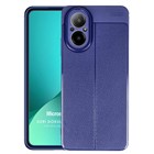 Microsonic Realme 12 Lite Kılıf Deri Dokulu Silikon Lacivert