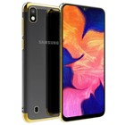 Microsonic Samsung Galaxy A10 Kılıf Skyfall Transparent Clear Gold