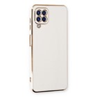 Microsonic Samsung Galaxy A22 4G Kılıf Olive Plated Beyaz
