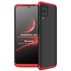 Microsonic Samsung Galaxy M22 Kılıf Double Dip 360 Protective Siyah Kırmızı