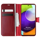 Microsonic Samsung Galaxy A52s Kılıf Delux Leather Wallet Kırmızı
