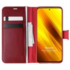 Microsonic Xiaomi Poco X3 NFC Kılıf Delux Leather Wallet Kırmızı