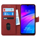 Microsonic Xiaomi Redmi 7 Kılıf Fabric Book Wallet Kırmızı