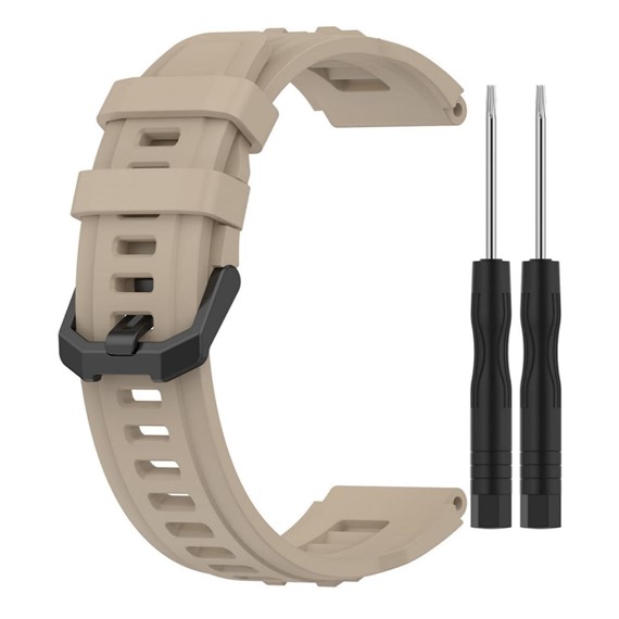 Microsonic Amazfit T-Rex Ultra Kordon Silicone Sport Band Kahverengi 1