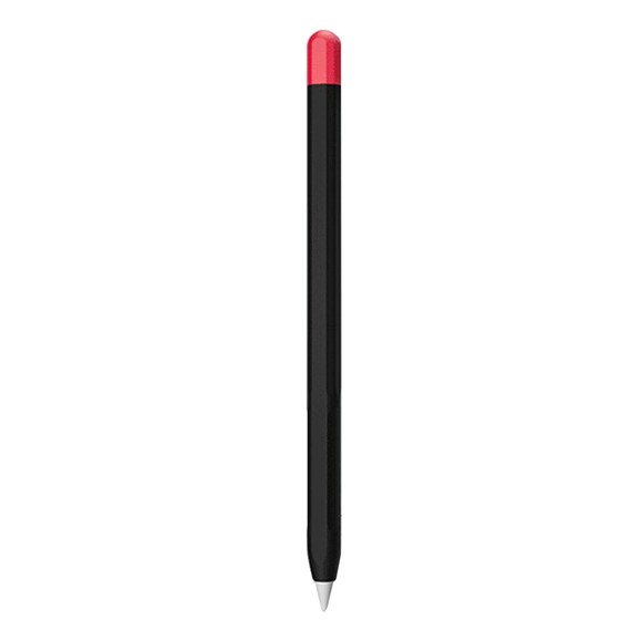 Microsonic Apple Pencil 2 nesil Kılıf Mat Silikon Kırmızı Siyah 1