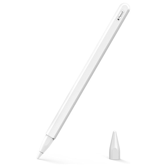 Microsonic Apple Pencil 2 nesil Kılıf Mat Silikon V2 Beyaz 1