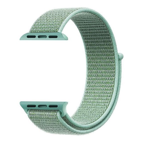 Microsonic Apple Watch Series 4 44mm Hasırlı Kordon Woven Marine Green 3