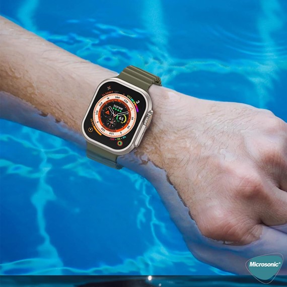Microsonic Apple Watch SE 40mm Kordon Aqua Belt Lacivert 4