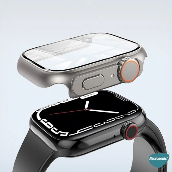 Microsonic Apple Watch SE 44mm Kılıf Apple Watch Ultra Dönüştürücü Ekran Koruyucu Kasa Yıldız Işığı 3