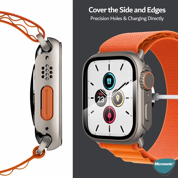 Microsonic Apple Watch Series 3 38mm Kılıf Apple Watch Ultra Dönüştürücü Ekran Koruyucu Kasa Yıldız Işığı 4