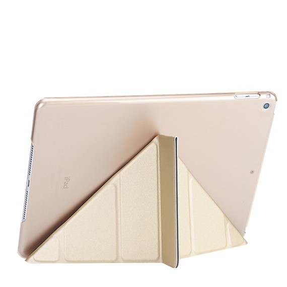 Microsonic Apple iPad 9 7 2018 A1893-A1954 Folding Origami Design Kılıf Gold 2