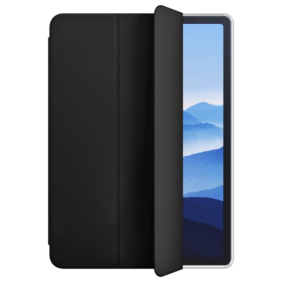 Microsonic Apple iPad Air 5 Nesil 2022 Kılıf A2588-A2589-A2591 Slim Translucent Back Smart Cover Siyah 2