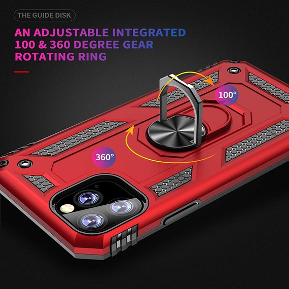 Microsonic Apple iPhone 11 Pro Max 6 5 Kılıf Military Ring Holder Rose Gold 3