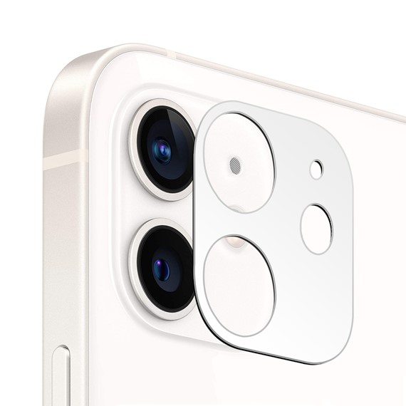 Microsonic Apple iPhone 12 Kamera Lens Koruma Camı V2 Beyaz 1