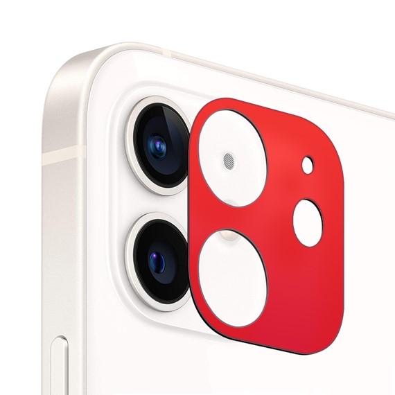 Microsonic Apple iPhone 12 Kamera Lens Koruma Camı V2 Kırmızı 1