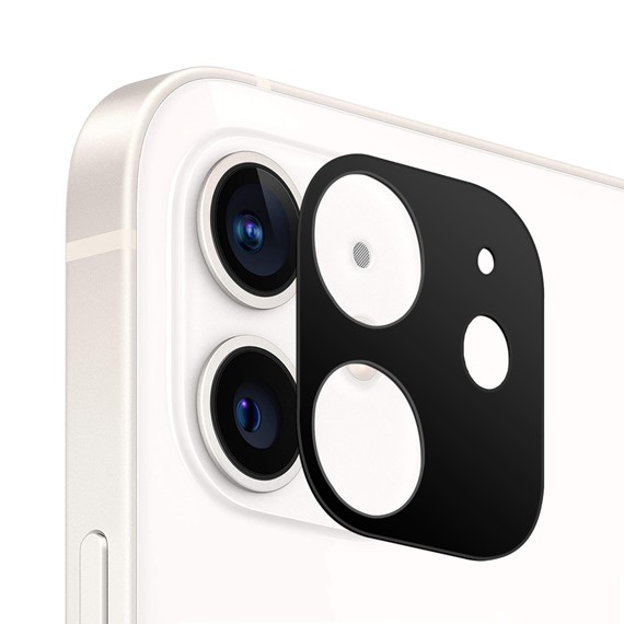 Microsonic Apple iPhone 12 Kamera Lens Koruma Camı V2 Siyah 1