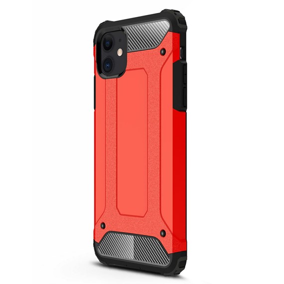 Microsonic Apple iPhone 12 Kılıf Rugged Armor Kırmızı 2