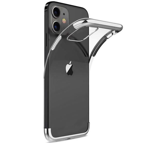 Microsonic Apple iPhone 12 Kılıf Skyfall Transparent Clear Gümüş 2