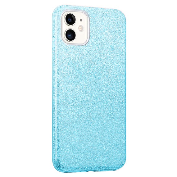 Microsonic Apple iPhone 12 Kılıf Sparkle Shiny Mavi 2