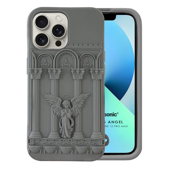 Microsonic Apple iPhone 12 Pro Max Kılıf Praying Angel Gri 1