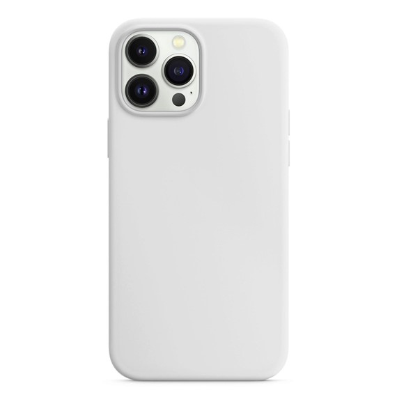 Microsonic Apple iPhone 13 Pro Kılıf Liquid Lansman Silikon Beyaz 2