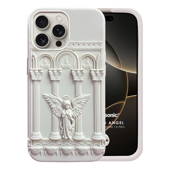 Microsonic Apple iPhone 13 Pro Kılıf Praying Angel Bej 1