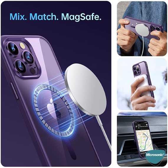 Microsonic Apple iPhone 15 Pro Kılıf MagSafe Shadow Planet Mavi 2