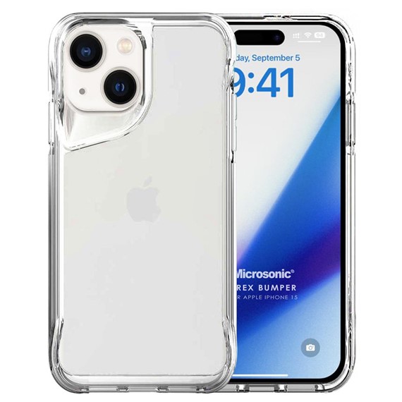 Microsonic Apple iPhone 15 Kılıf Trex Bumper Şeffaf 1