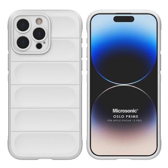 Microsonic Apple iPhone 15 Pro Kılıf Oslo Prime Beyaz 1