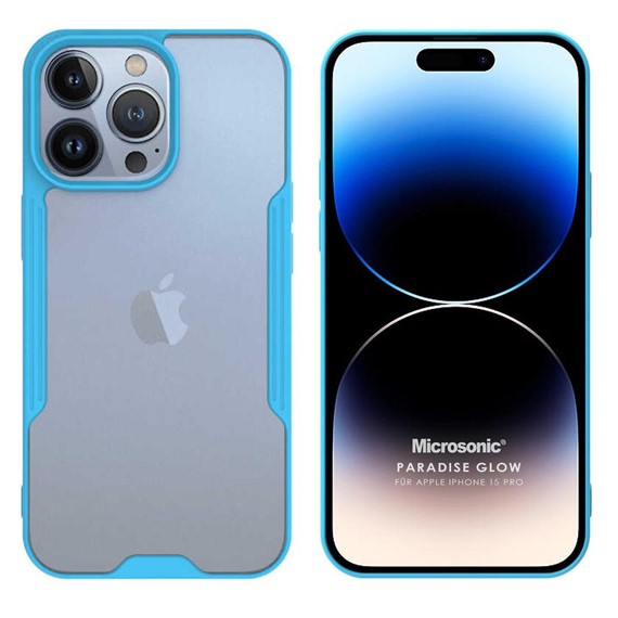 Microsonic Apple iPhone 15 Pro Kılıf Paradise Glow Turkuaz 1