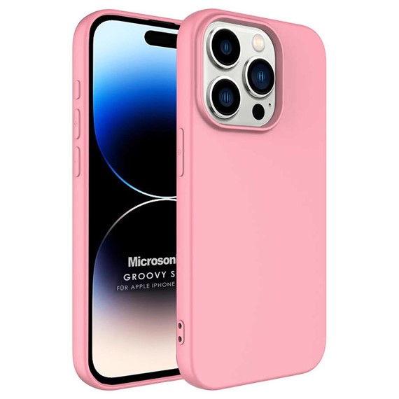 Microsonic Apple iPhone 15 Pro Kılıf Groovy Soft Rose Gold 1