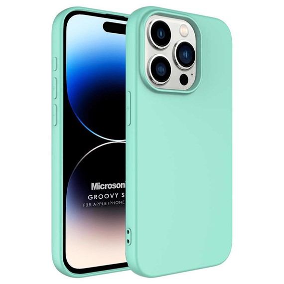 Microsonic Apple iPhone 15 Pro Max Kılıf Groovy Soft Turkuaz 1