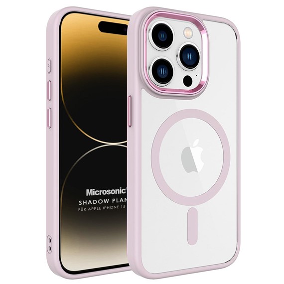 Microsonic Apple iPhone 15 Pro Kılıf MagSafe Shadow Planet Rose Gold 1