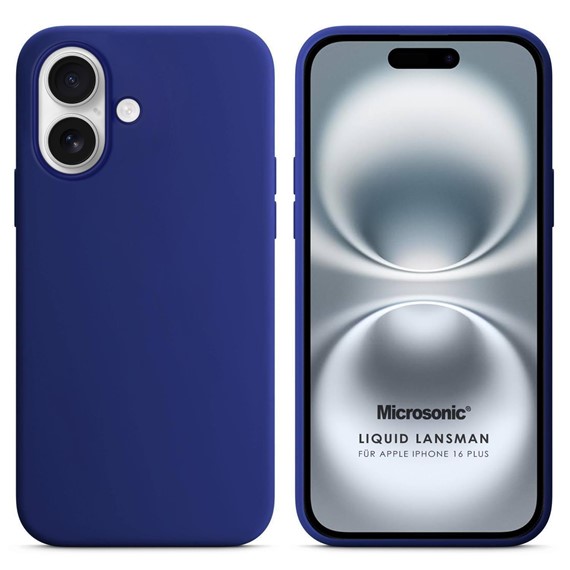 Microsonic Apple iPhone 16 Plus Kılıf Liquid Lansman Silikon Lacivert 1