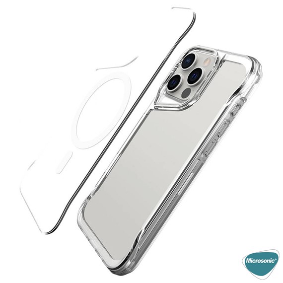 Microsonic Apple iPhone 16 Pro Max Kılıf MagSafe Trex Bumper Şeffaf 2