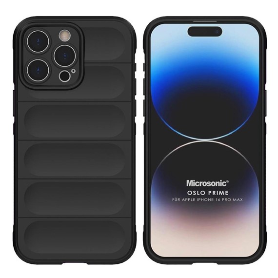 Microsonic Apple iPhone 16 Pro Max Kılıf Oslo Prime Siyah 1