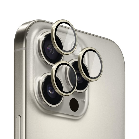 Microsonic Apple iPhone 16 Pro Max Tekli Kamera Lens Koruma Camı Gold 1