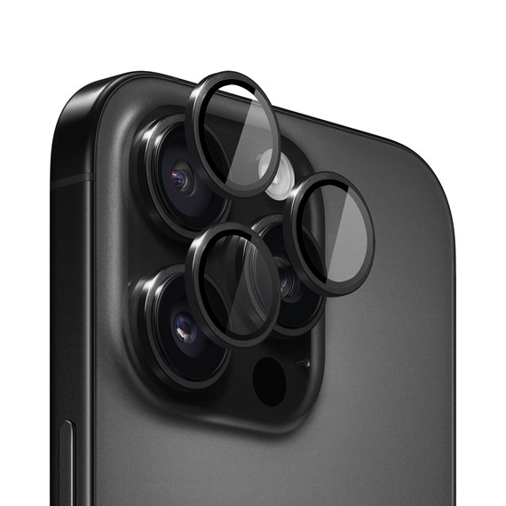 Microsonic Apple iPhone 16 Pro Max Tekli Kamera Lens Koruma Camı Siyah 1