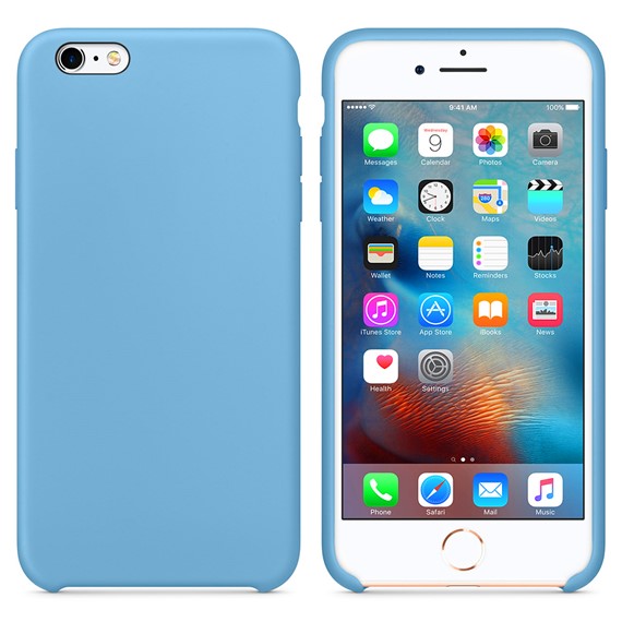 Microsonic Apple iPhone 6 Plus Kılıf Liquid Lansman Silikon Kantaron Mavisi 1