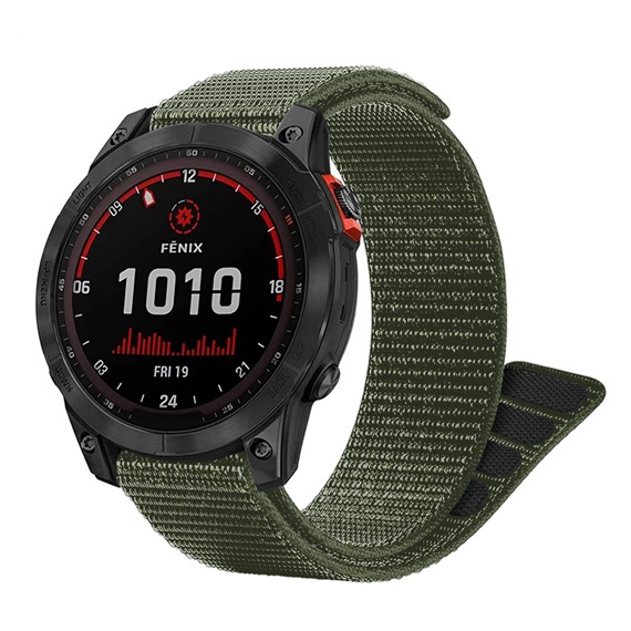 Microsonic Garmin Approach S62 Kordon UltraFit Hasırlı Woven Koyu Yeşil 1