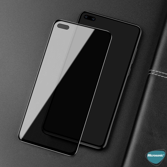 Microsonic Huawei P40 Privacy 5D Gizlilik Filtreli Cam Ekran Koruyucu Siyah 5
