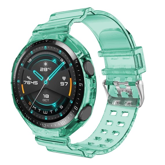 Microsonic Huawei Watch GT2 46mm Kordon Transparent Clear Band YeŞil 1
