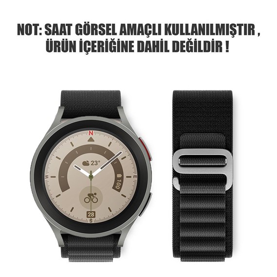 Microsonic Samsung Galaxy Watch 3 45mm Kordon Alpine Loop Siyah 2