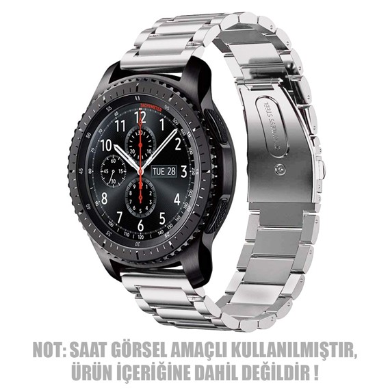 Microsonic Samsung Galaxy Watch Active 2 44mm Metal Stainless Steel Kordon Gümüş 2
